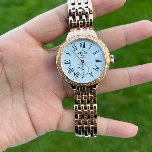 GV2 BY GEVRIL Women's Astor Rose Gold-Tone Stainless Steel Watch 40mm Watch - Picture 9 of 12